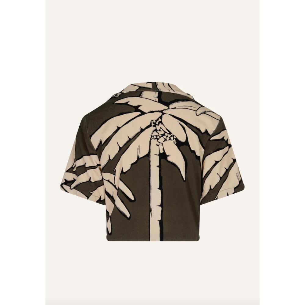 NEW JOHANNA ORTIZ palms misty hem t-shirt in green ecru - Picture 4 of 4